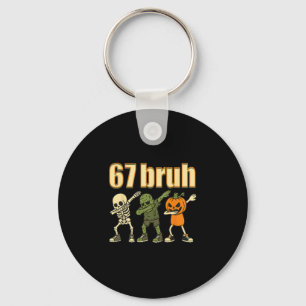 Chaveiro 67 Halloween Bruh Engraçado Brainrot Meme Seis Set