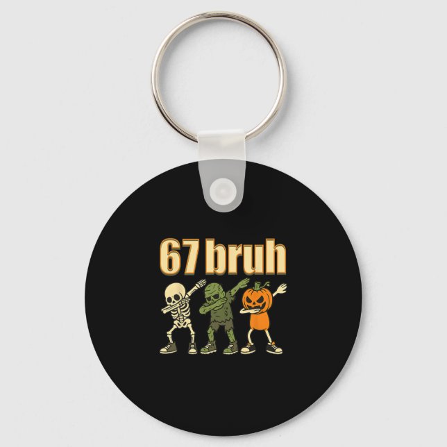 Chaveiro 67 Halloween Bruh Engraçado Brainrot Meme Seis Set (Frente)