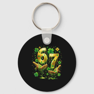 Chaveiro 67 mãos seis sete 6 7 gota de ouro pingando 67 st6