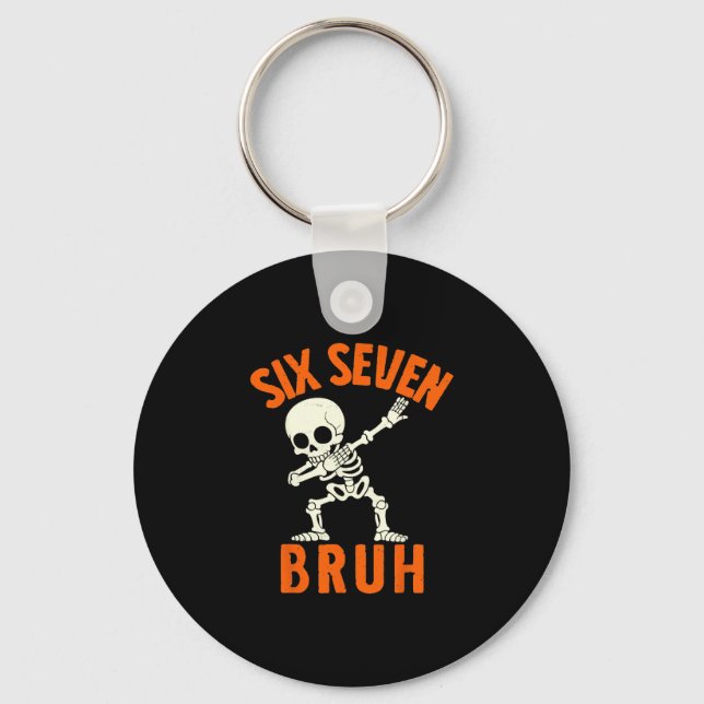 Chaveiro 67 Meme 6 7 Halloween Dabbing Seis Sete Bruh Engra (Frente)