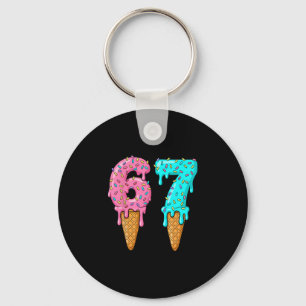 Chaveiro 67 Meme de Sorvete Drip Engraçado Six Seven Geraçã