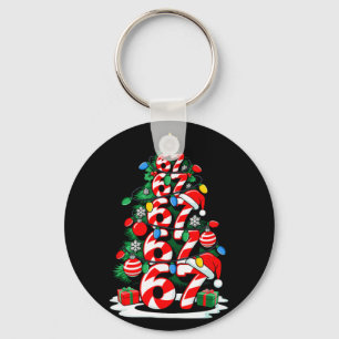 Chaveiro 67 Meme Divertido Seis Sete Luzes De Natal Árvore