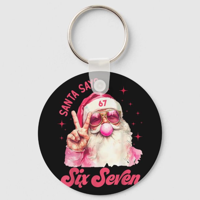 Chaveiro 67 Meme Divertido Seis Sete Natal 6-7 Meme Papai N (Frente)