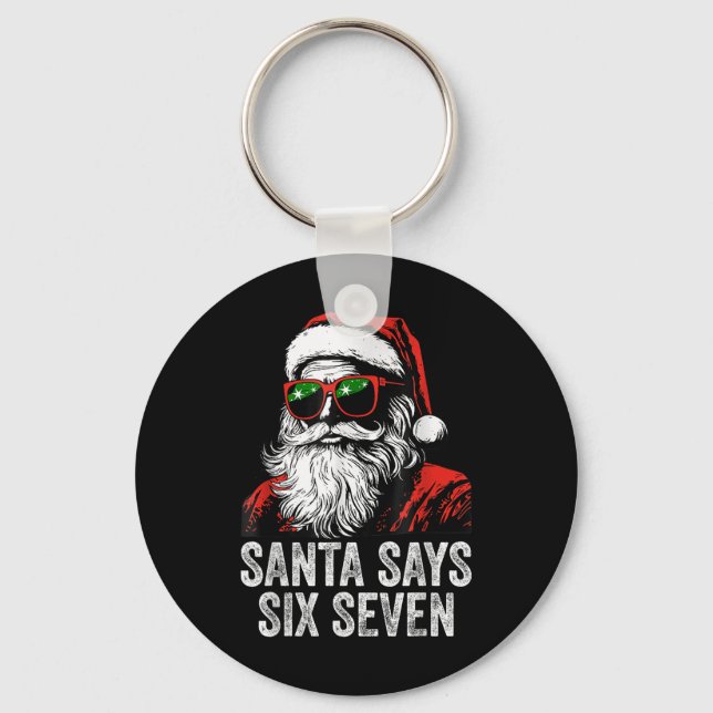 Chaveiro 67 Meme Engraçado Seis Sete Natal 6-7 Meme Papai N (Frente)