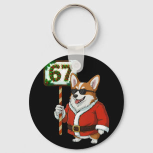 Chaveiro 67 Meme Engraçado Seis Sete Natal Corgi Amante de