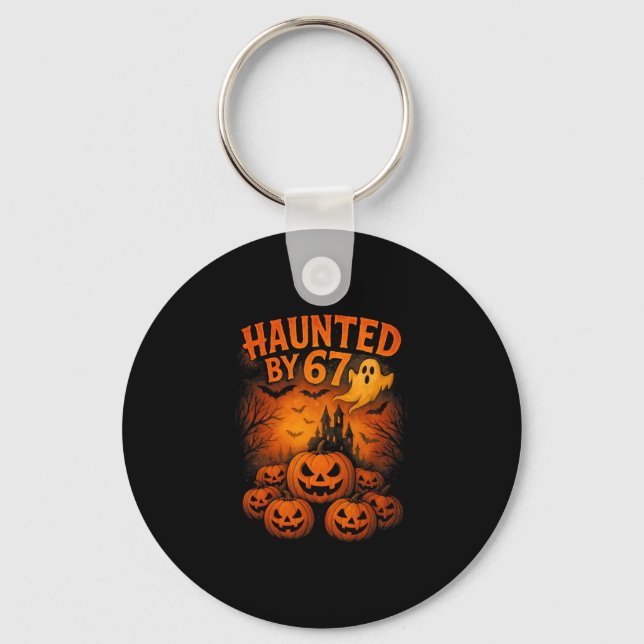 Chaveiro 67 Meme Fantasma Halloween Divertido Seis Sete Ger (Frente)