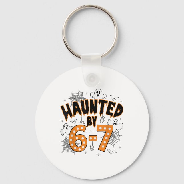 Chaveiro 67 Meme Halloween Assombrado- Fantasma Engraçado E (Frente)