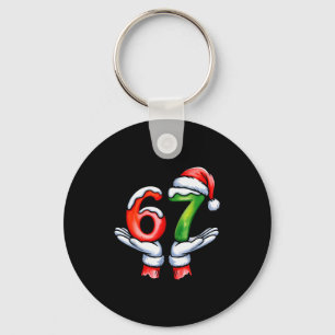 Chaveiro 67 Meme Papai Noel Mão Engraçado Seis Sete Natal