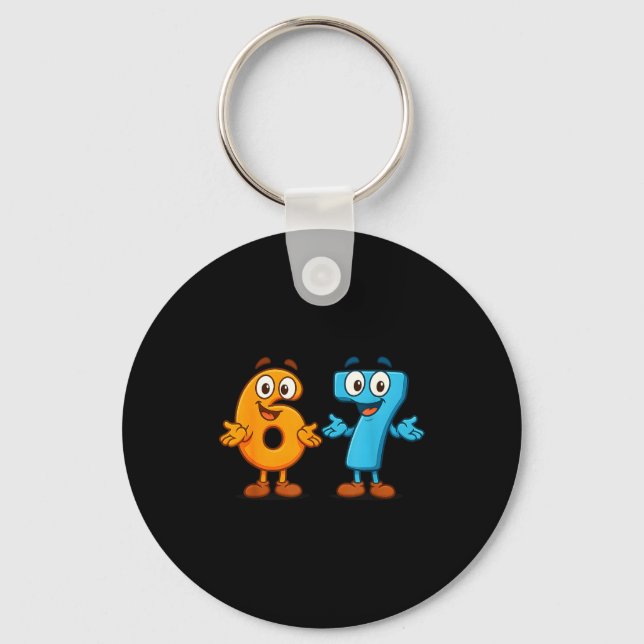 Chaveiro 67 Meme Six Seven Kids Number Blocks Math Teacher  (Frente)