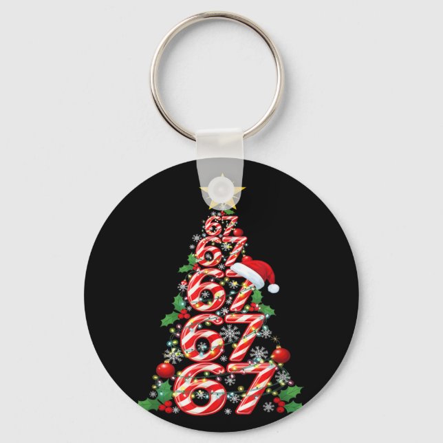 Chaveiro 67 Natal 6 7 Meme Pijama Feriado Geração Alpha Sl (Frente)