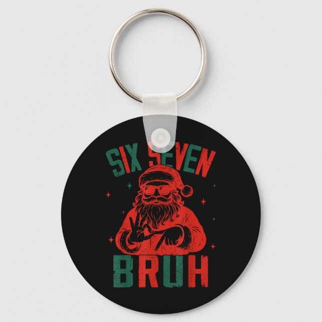 Chaveiro 67 Natal Divertido Seis Sete Bruh Meme Brainrot Sa (Frente)