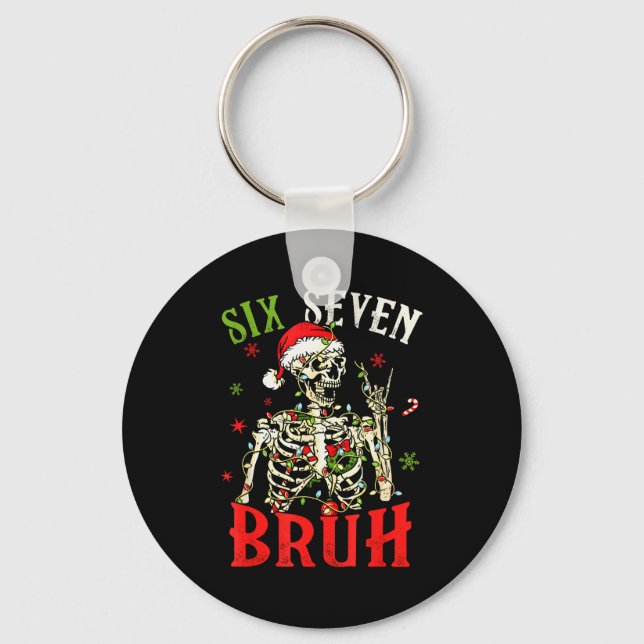 Chaveiro 67 Natal Divertido Seis Sete Bruh Meme Esqueleto P (Frente)