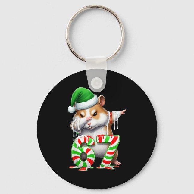 Chaveiro 67 Natal Engraçado 67 Brainrot Jovens Crianças Ham (Frente)