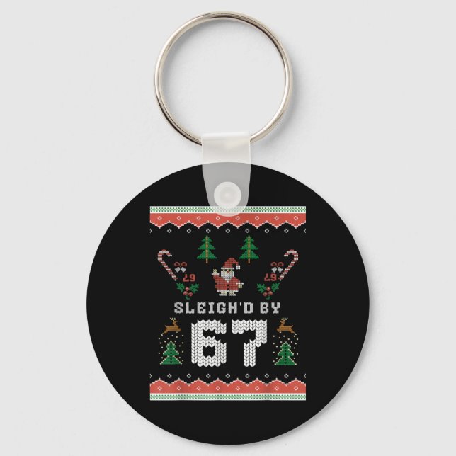 Chaveiro 67 Papai Noel Natal Feio Seis Sete  (Frente)