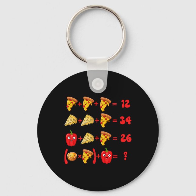 Chaveiro 67 Pizza Meme Desafio de Lógica Matemática  (Frente)