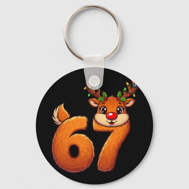 Chaveiro 67 Roupas de Natal Renas Engraçadas Bruh Meme Mulh (Frente)