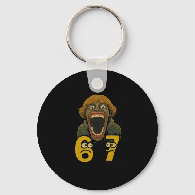 Chaveiro 67 Six Seven 6 7 Meme Design Funny 6 7 2  (Frente)