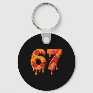 Chaveiro 67 Six Seven 6-7 Pizza E Nuggets de Frango Brainro