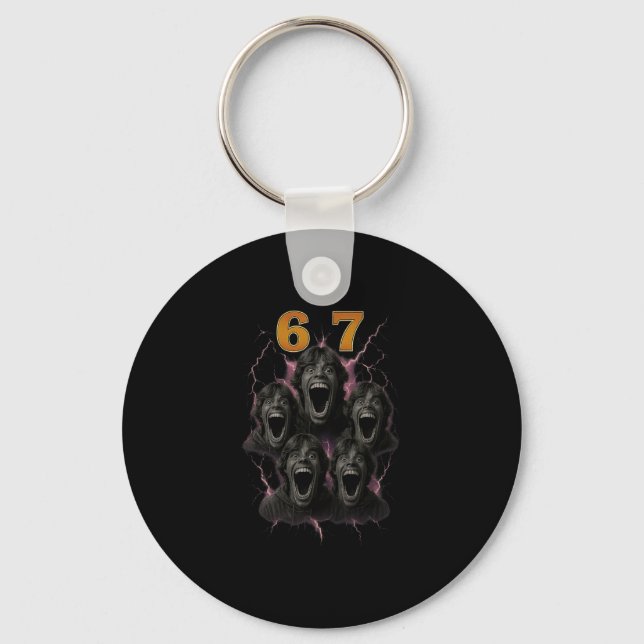 Chaveiro 67 Six Seven Bootleg 6 7 Meme Design Funny 6 7 1  (Frente)