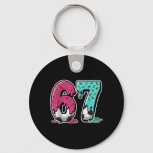 Chaveiro 67 Sorvete Drip Futebol Gíria Gen Alfa Six Seven
