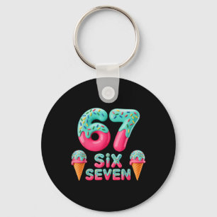 Chaveiro 67 Sorvete Drip Meme Engraçado Six Seven Geração A