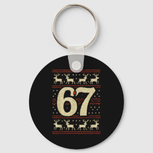 Chaveiro 67 Suéter de Natal Feio 6 7 Meme Seis Sete Mason