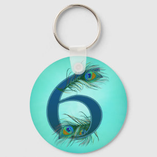 Chaveiro 6/6os/6os aniversário/número 6