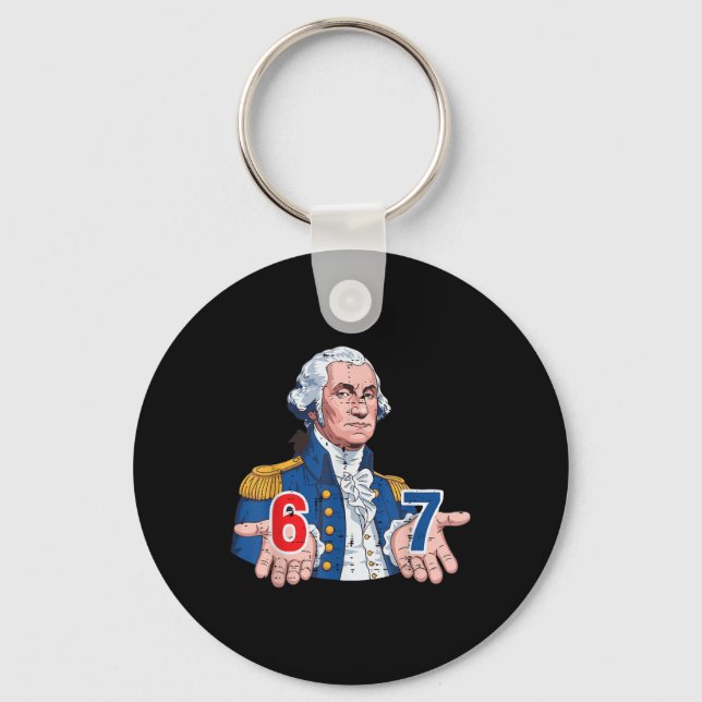 Chaveiro 6 7 Washington Engraçado 67 Fantasia Meme Seis Set (Frente)
