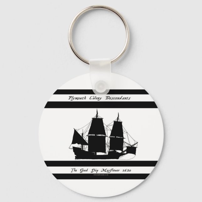Chaveiro 6 descendentes de mayflower (Frente)