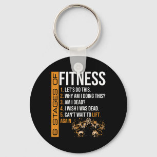 Chaveiro 6 Estágios De Exercício De Musculação Fitness