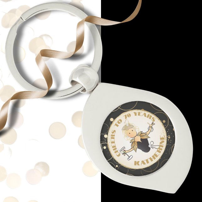 Chaveiro 70 de Aniversário para o seu aplauso a 70 animaçõe (Criador carregado)