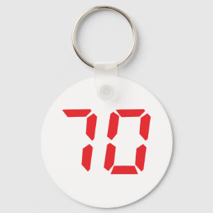 Chaveiro 70 número digital do despertador de setenta