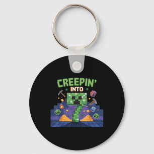 Chaveiro 7 Birthday Gamer Pixel Creepin’ Em 7 Vídeo Gam