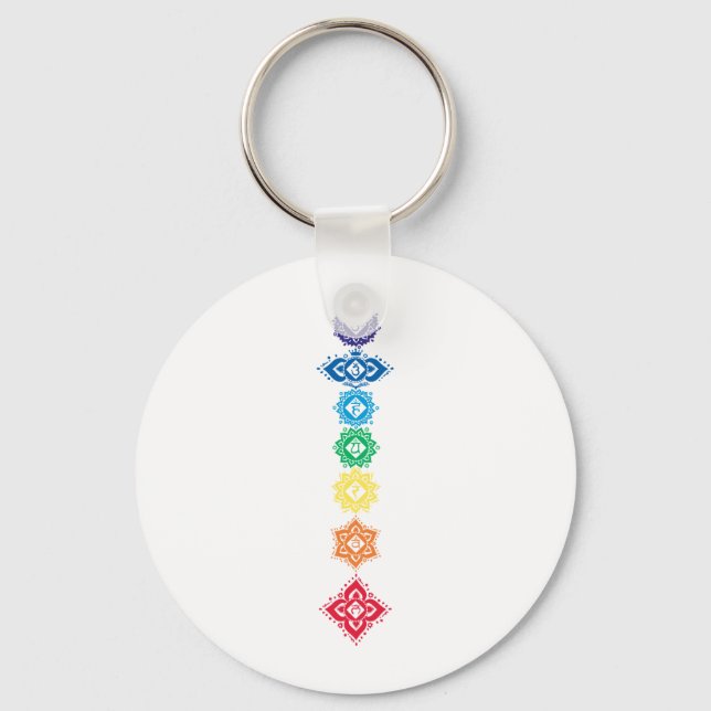 Chaveiro 7 Sete Chakras Energia (Frente)