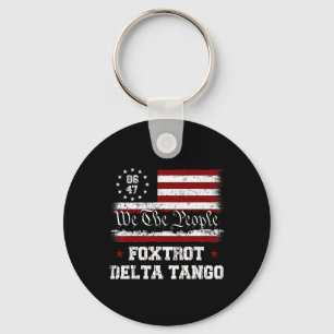 Chaveiro 8647 Anti Trump Foxtrots Deltas Tangos Impeach 47