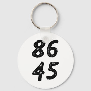 Chaveiro 86 45 Anti Trump Estilo Vintage Distorcido Retro