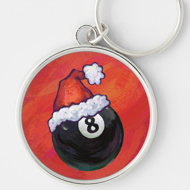 Chaveiro 8 Ball Christmas Hat (Frente)