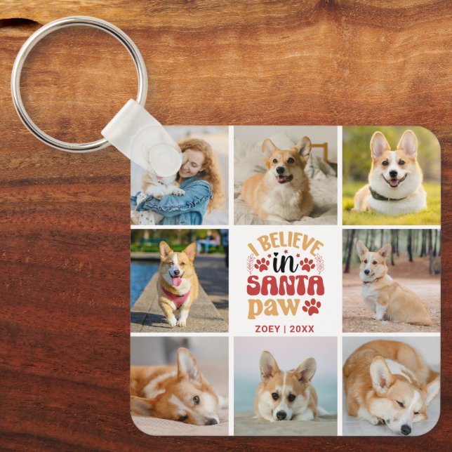 Chaveiro 8 Colagem Fotográfica Acredito Em Nome E Data Da P (Frente)