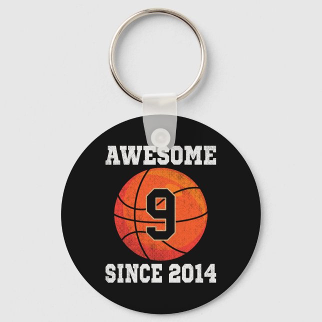 Chaveiro 9º Aniversário De Basquete Com Mais De 9 Anos De I (Frente)