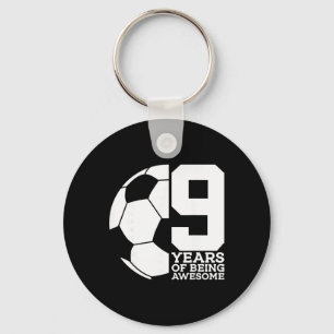 Chaveiro 9 Anos de Futebol Incrível Aniversário de 9 anos _