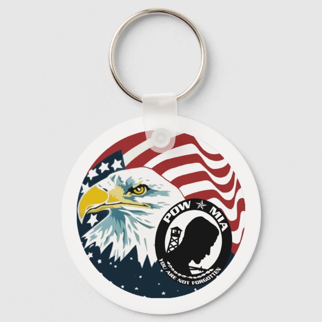 Chaveiro A águia americana POW-MIA (Frente)