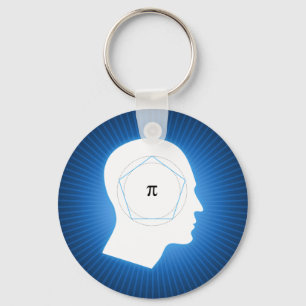 Chaveiro A aproximação de Archimedes azul do Pi