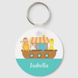 Chaveiro A arca de Noah, animais bonitos para miúdos