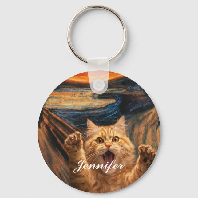 Chaveiro A Arte Paródia do Gato O Grito                     (Frente)