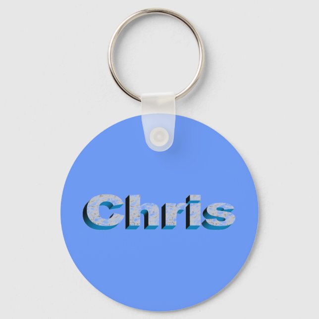 Chaveiro A cadeia-chave azul do Chris (Frente)