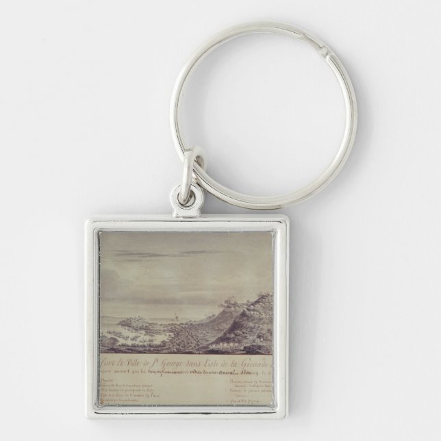 Chaveiro A captação francesa Grenada, 1779 (Frente)