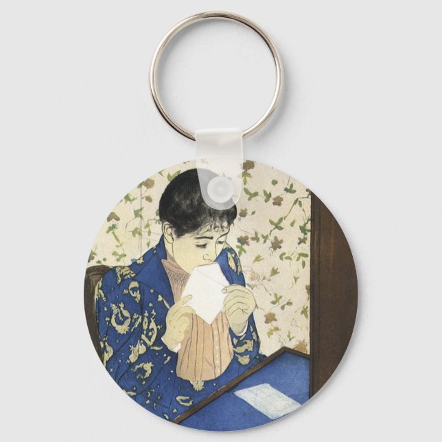 Chaveiro A Carta de Mary Cassatt, Impressionismo Antigo (Frente)