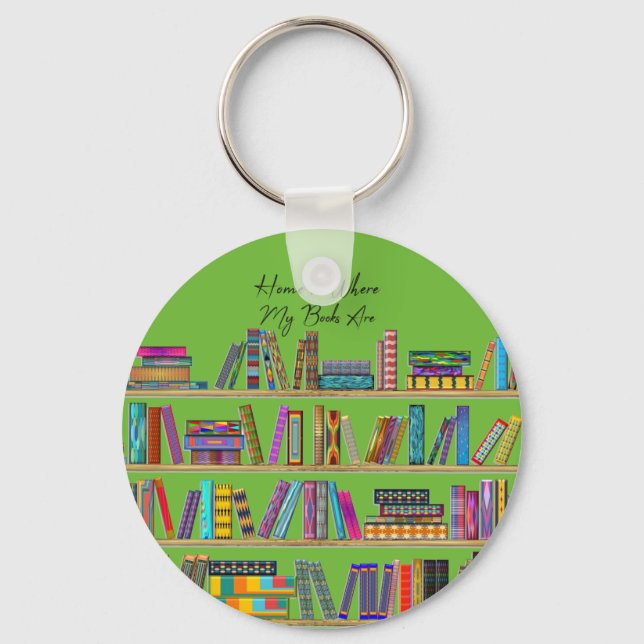Chaveiro A casa é onde meus livros estão (Frente)