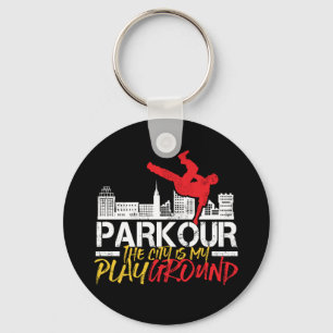 Chaveiro A cidade é o meu Parkour de Playground e Freerunni