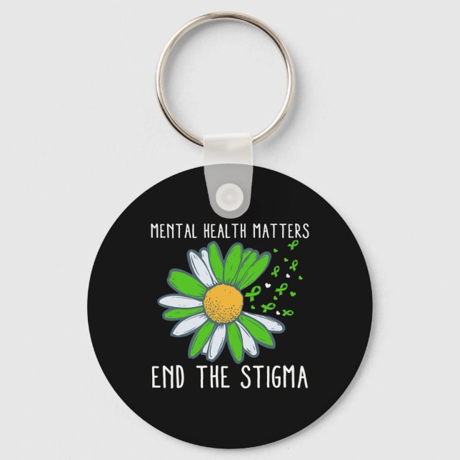 Chaveiro A Consciência da Saúde Mental do Estigma 1 (Frente)
